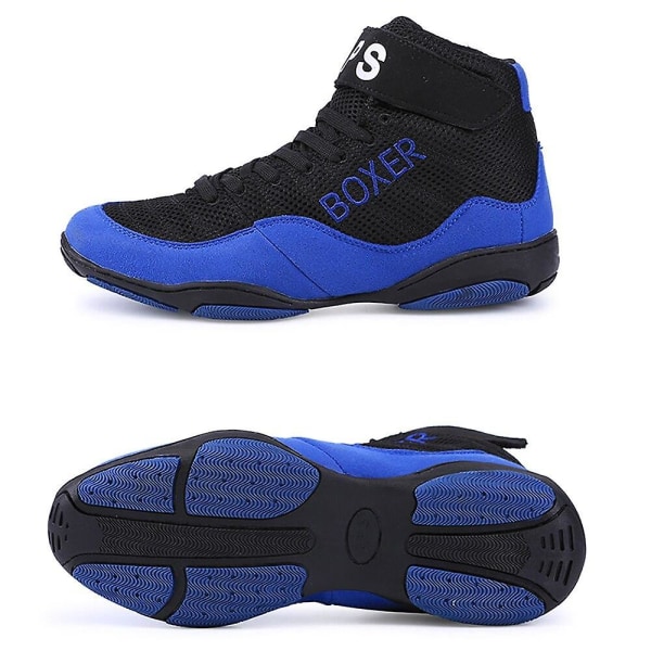 Sneakers för sportträning, snörning av yttersula, boxningsskor Blue 39