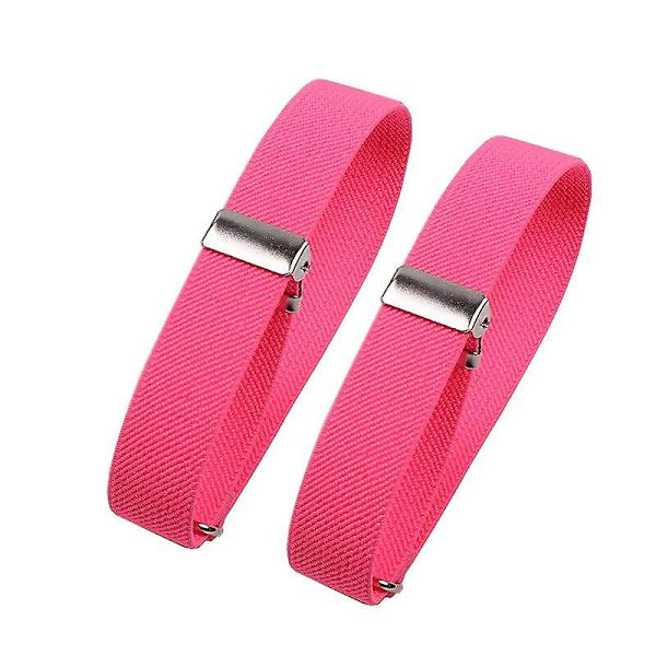 Män Dam Skjorta ärmhållare Justerbart armband Rose Red