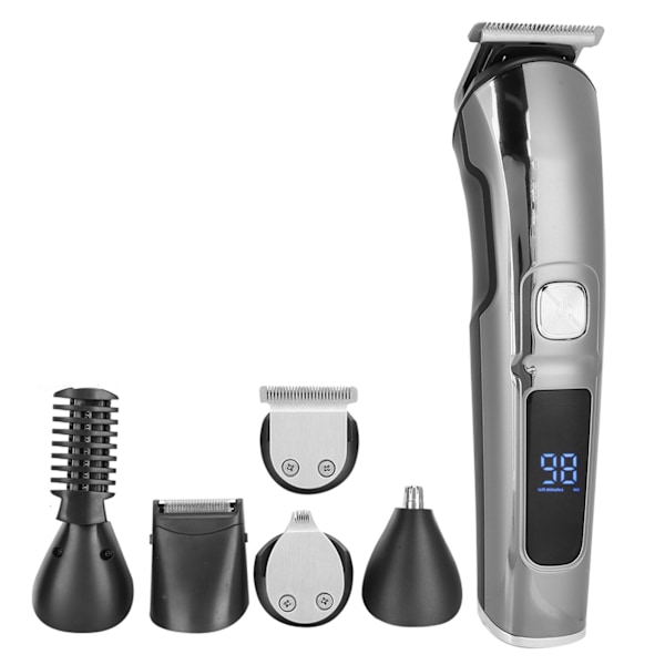 Hårklippare Multifunktionell Herr Grooming Kit Elektrisk Barberare Skäggtrimmer för Män