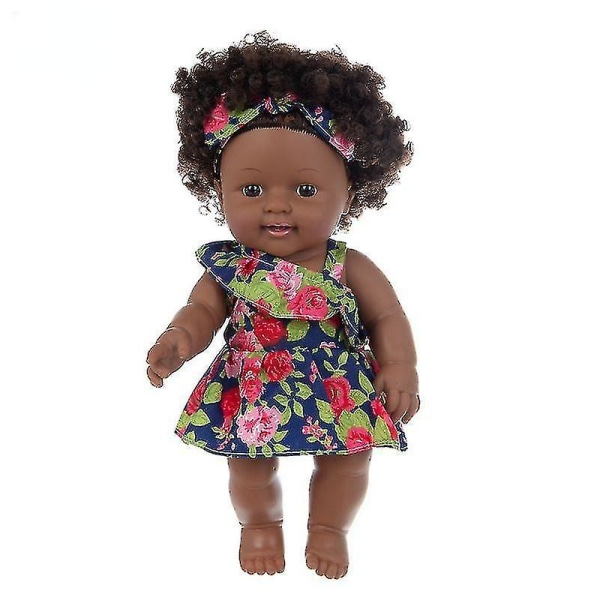 12 tum American Reborn Black Baby Doll Bath Play Full Silikon Vinyl Baby Dolls Naturtrogna Newborn Baby Doll Toy Girl Leksaker Presenter