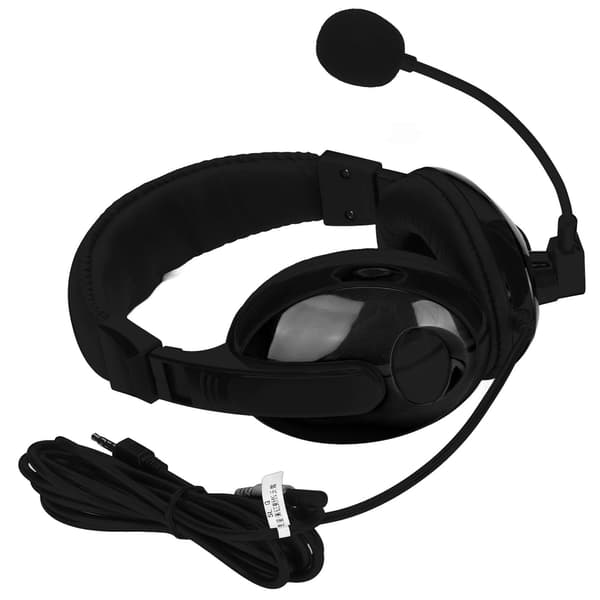 Somic Electronics Hörlurar Multifunktionella Pluggar Röstspelheadset med Mikrofon för Datorer Mobiltelefon Svart