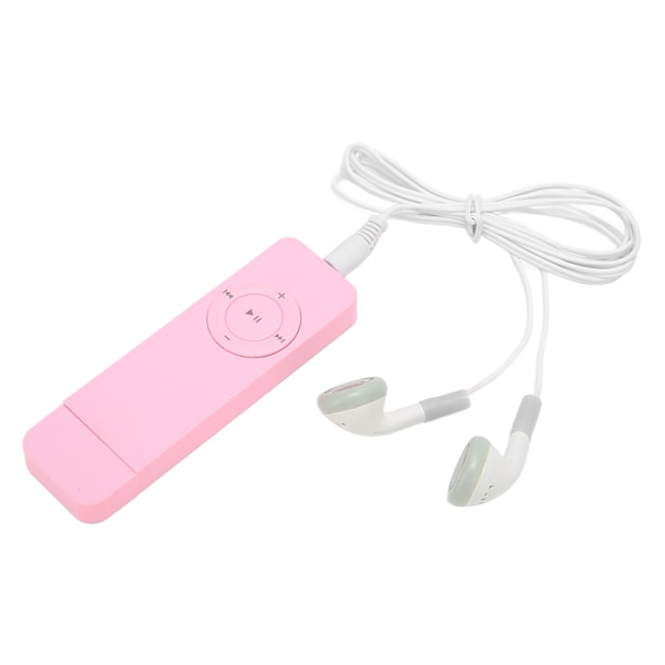 MP3-spelare med förlustfritt ljudstöd upp till 64 GB Mini musikspelare för studenter löpning resor Rosa