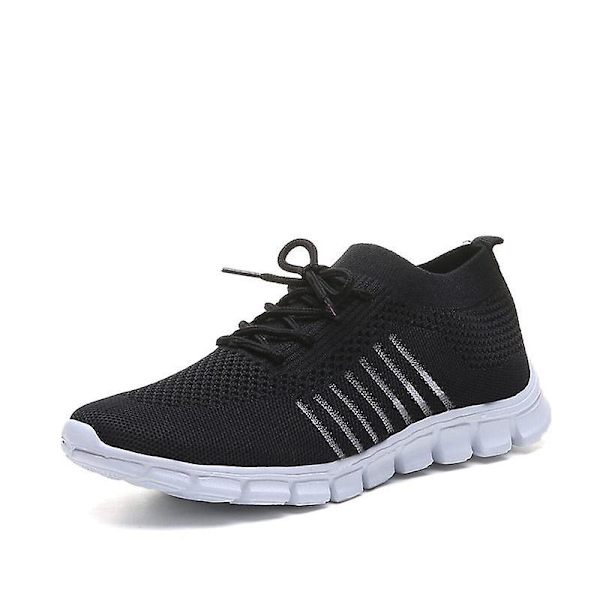 Dam Sneakers Vår Damer Platt Skor (Set 1) Black 9