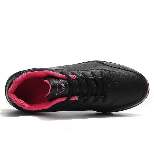 Mode tennisskor, lätta läder sneakers Black Rose 7