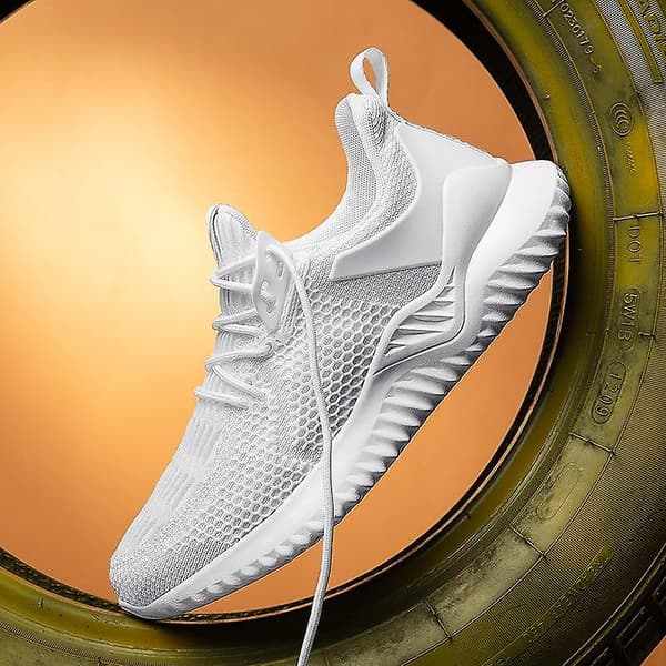 Män Casual Högkvalitativa gummisneaker White 8.5