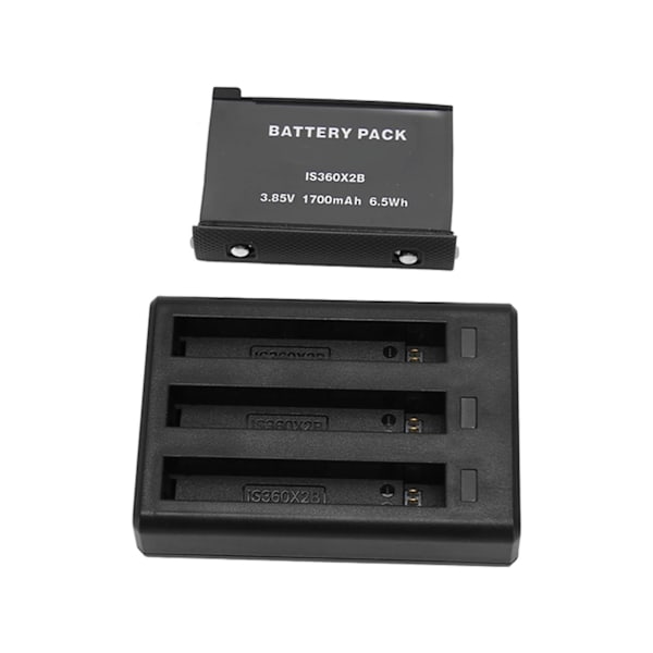 för Insta 360 ONE X2 Batteriladdare 3 Kanalers Snabbladdande Batteriladdningshubb med Uppladdningsbart Litiumbatteri