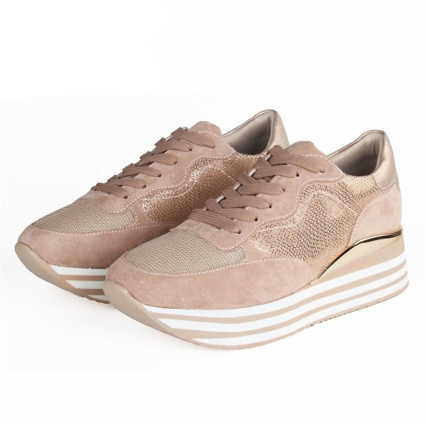 Damer andas, Flats Platform Sneakers Skor BEIGE 40