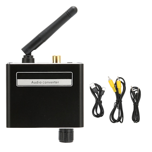 Digital till Analog Ljudomvandlare Koaxial Till RCA 3.5mm DAC Trådlös Ljudadapter med Bluetooth-mottagare