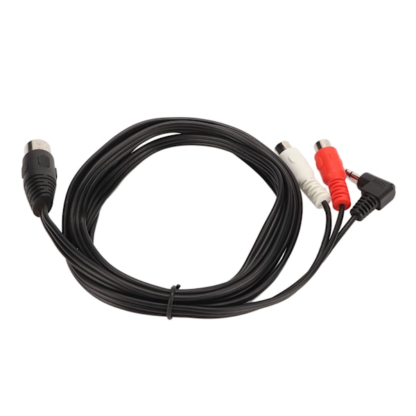 DIN 5Pin Hane till 2 RCA Hona och 3.5mm Kabel Plug and Play Stereoljudanslutningskabel för Högtalare HiFi-utrustning