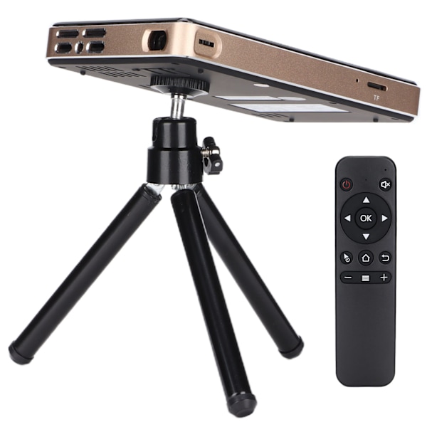 Mini Portabel Projektor Bluetooth WiFi Hem Utomhus Trådlös Display DLP Fickprojektor för Android US-kontakt
