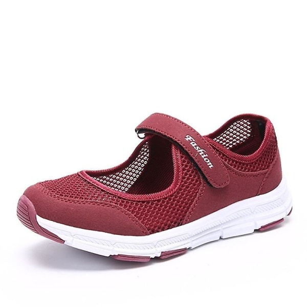 Dammode Causal Walking Shoes, Flats Sneakers Red 41