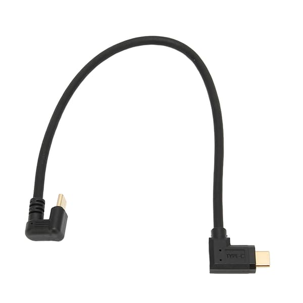 Typ C Datakabel Hane till Hane 10Gbps Snabbladdning 4K 60Hz Vinklad Dataförlängningskabel 30cm