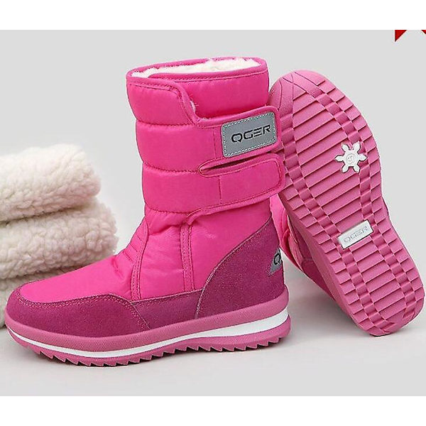 Vattentät kvinnlig snö, vinterstövlar Rose red TPR 43