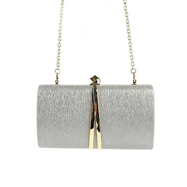 Envelope Evening Bag PU-läder Clutch Handväska silver