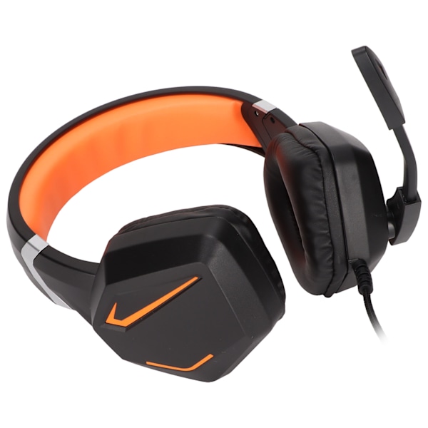 Spelheadset med Surroundljud, Minnesskumkuddar, 3,5 mm Trådbunden Hörlurar med Mikrofon för Xbox One PC Laptop