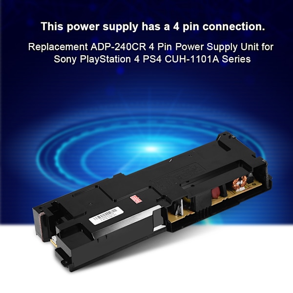 Ersättningsströmförsörjning ADP-240CR 4-polig för Sony PlayStation 4 PS4 CUH-1100A-serien
