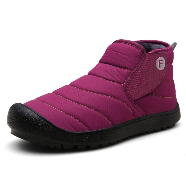 Skor Vinter Män Snow Boots, Outdoor Sneakers 1-Wine Red 40