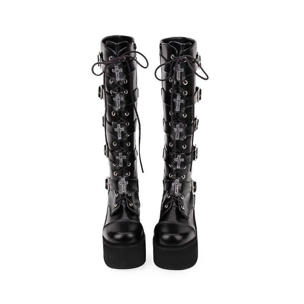 Kvinnor Motorcykel Punk Boots 10 / A