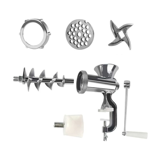 Manuell Köttkvarn Aluminiumlegering Köttmalningsmaskin Multifunktionell Matberedare Kit