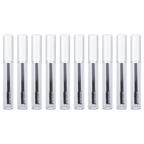 10 stycken 3ml tomma mascaratuber med gummiinsatser för ögonmakeup