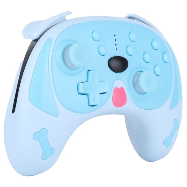 Spelkontroll med Joystick Trådlös Spelkontroll med Dubbla Motorvibrationer för SwitchBlå