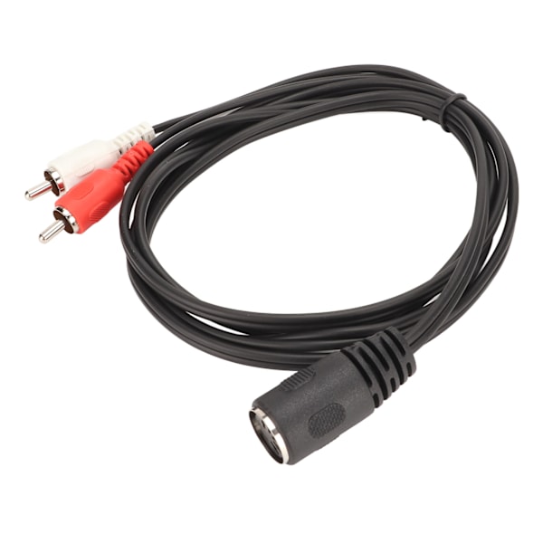 5-Pin DIN Hona till 2 RCA Hane Kabel Starkt Grepp Ljudadapterkabel för CD-spelare VCR DVD 1,5m