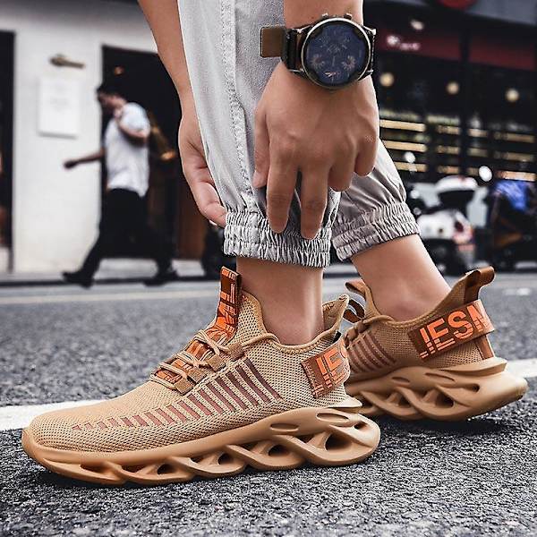 Mode Casual Mesh Basket Sneakers med ihålig plattform Green 40