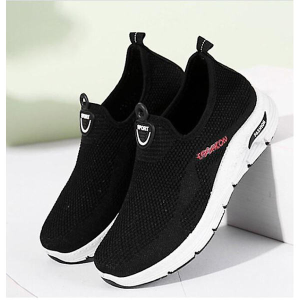 Vinter Casual kvinnor Mesh svarta sneakers 5