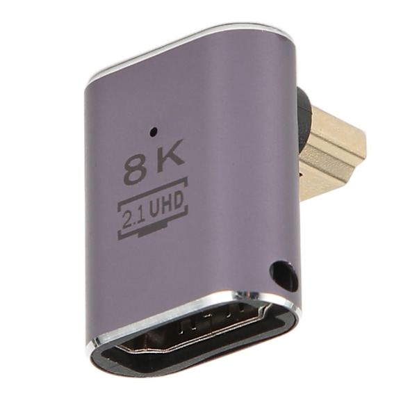 HD Multimedia Interface Adapter 8K 90 Graders Rätvinklig HD Multimedia Interface Kopplare med Indikator och Hänghål