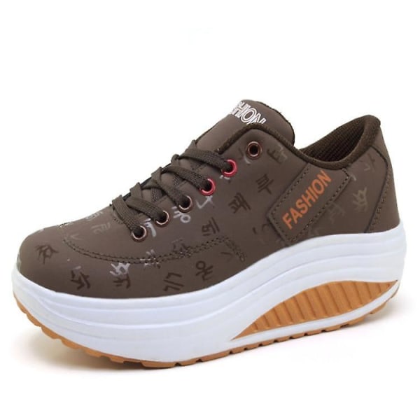 Platform Sneakers för kvinnor Cat Design Khaki 42