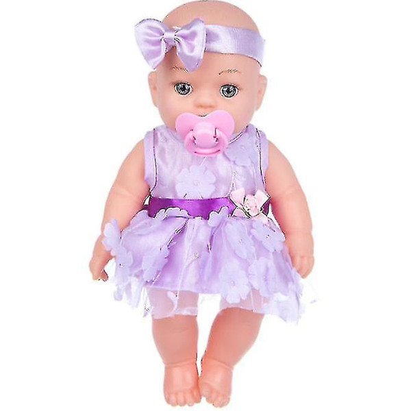 12" mjuka kroppsdockor, Reborn Baby Doll Född Pojke Flicka Baby Naturtrogna Perfekt 8