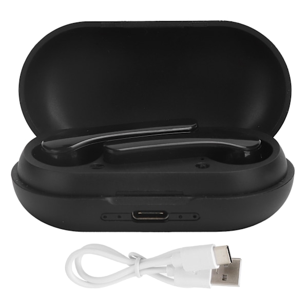 TWS Trådlösa Bluetooth 5.0 Hörlurar Brusreducering Touch Control Digitala Sportörhängen Svart