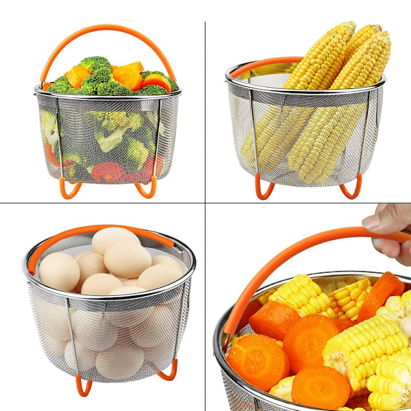 304 Rostfritt Stål Ångkorg Tryckkokare Ångkorg Frukt- och Grönsaksdräneringskorg