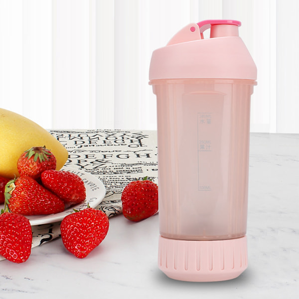 Högkvalitativ Mini Portabel Manuell Juicekopp Omrörare Blender Fruktjuice Mixer (Rosa)
