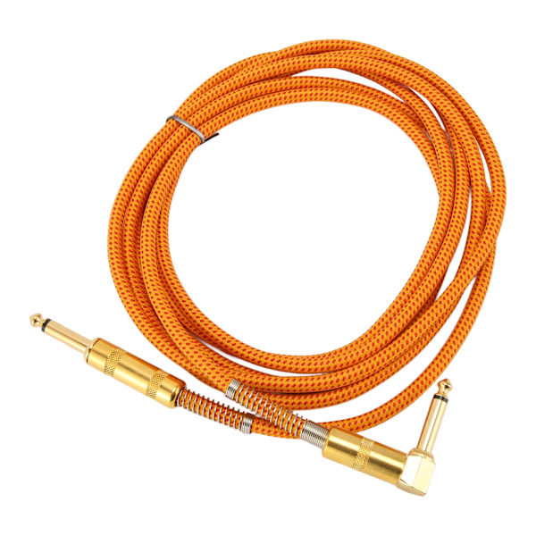 1/4 tums instrumentkabel rak 6,35 mm hane stereoljud gitarrkabel bas AMP-sladd för elgitarr basgitarr 3 m