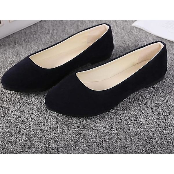 Slip-on skor i mockaimitation för dam BLACK 5.5