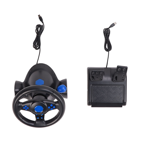 Spelratt 180° Rotation 7 i 1 Vibrations USB Racing Spelratt med Pedal för PS4 PC