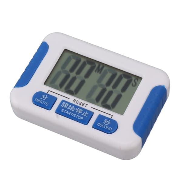 Digital Timer Multifunktionell Portabel Lättanvänd Alarm Nedräkningstimer för Kök Vit