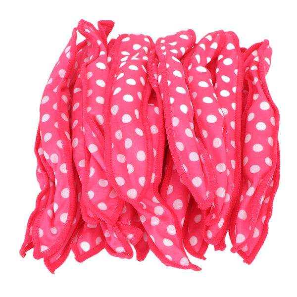 20 st Värmelösa Hårcurlers Mjuka Vikbara DIY Svamp Stylingrollers för Sovande Rosröd