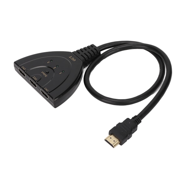 3x1 Switch Splitter Hög Upplösning HD 4K 1080P HD Multimedia Interface Switch för PS3 Kabelbox