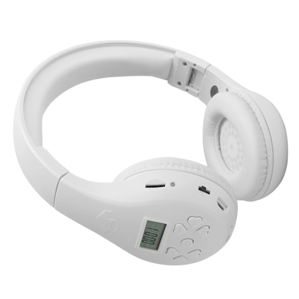 HRD601 Headset FM Bluetooth Hörlurar Vikbara Kort Mobil Musik Spel Öronproppar för Utomhus Vit