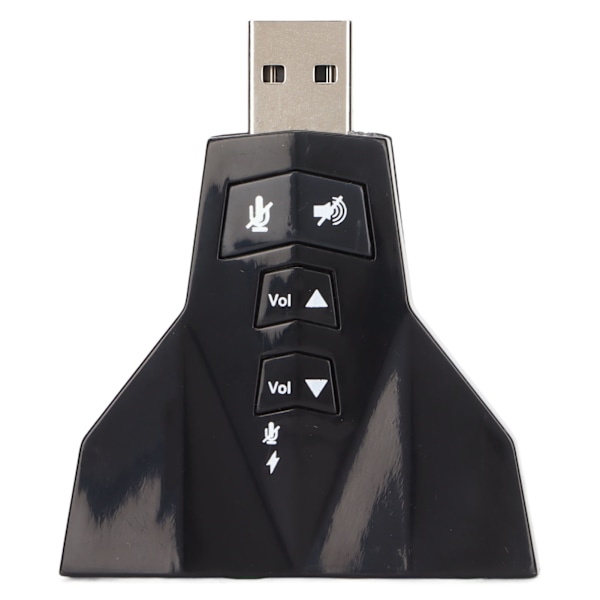 USB Ljudkort Virtuellt 7.1 Kanal Extern Stereo Ljudadapter för PS4 Laptop Dator Hörlurar