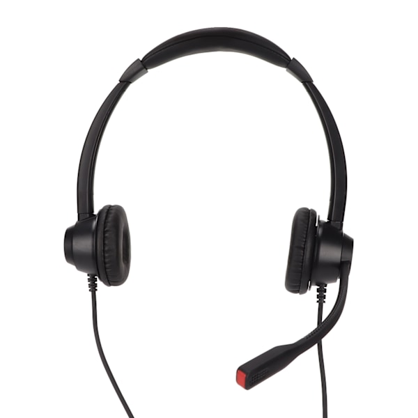 Binaural 3,5 mm affärshuvudset Dubbelsidigt headset med HD-stereoljud för konferenssamtal Call Center Onlinekurser