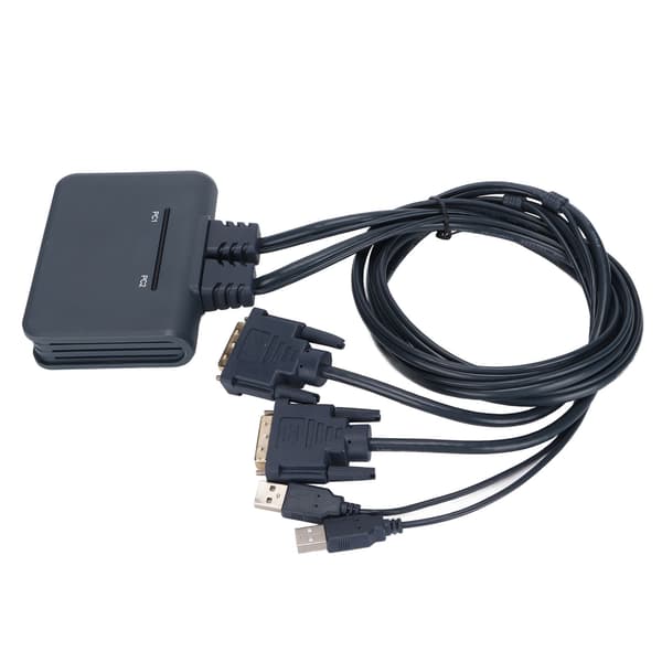 USB KVM-switch 2 portar trådbunden HD Multimedia Interface KVM-switch för hemunderhållning kontor 21UDB