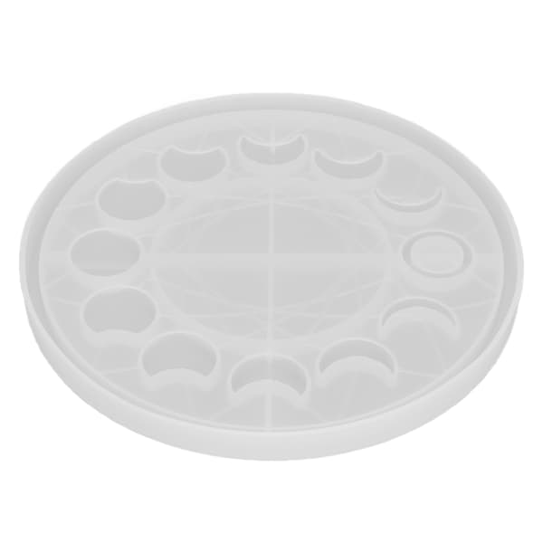 Månfas Brickform Lunar Eclipse Crescent Epoxiharts Gjutformar för DIY Hantverk Smyckestillverkning Heminredning