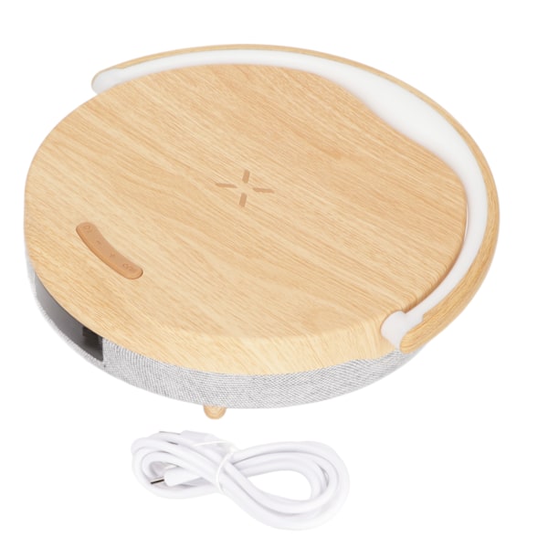 A6 Bordslampa Bluetooth-högtalare Skrivbordslampa Högtalare Trådlös Laddning Klocka 4 i 1 Touch-lampa Portabel Bluetooth-högtalare