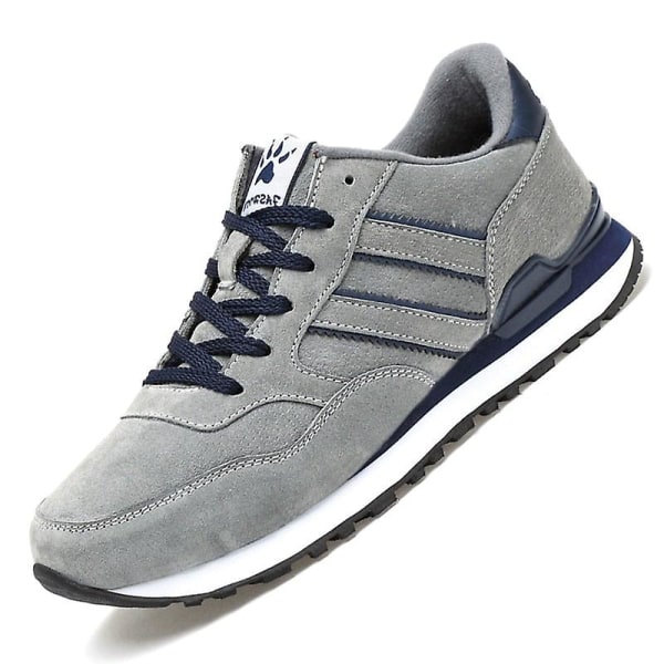 Män Casual Sneakers Skor med snörning Gray PU 43