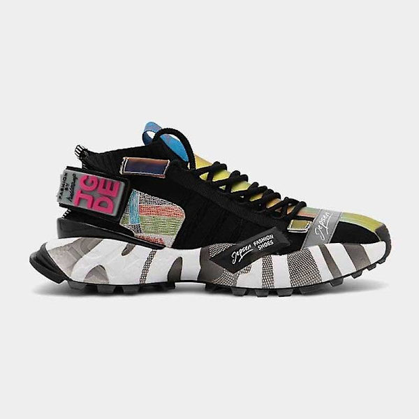 Högkvalitativa Sneakers för Män och Kvinnor, Stickade Sockskor Gray 10