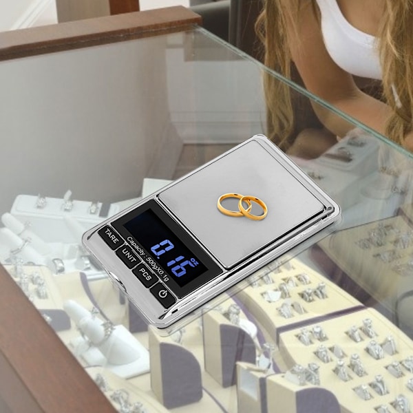 500g/0,1g Portabel Digital Våg Elektronisk Fickvåg för Hemanvändning