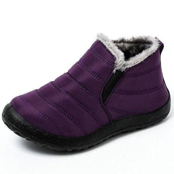 Dam vinter varm päls Chunky Sneakers Platform Casual Skor Black1 6.5